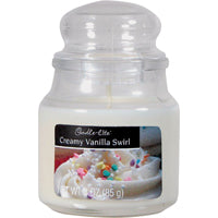 CANDLE-LITE 3827553 Jar Candle, Creamy Vanilla Swirl Fragrance, Ivory Candle