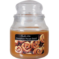 CANDLE-LITE 3827549 Jar Candle, Cinnamon Pecan Swirl Fragrance, Caramel Brown Candle