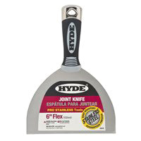 HYDE 06878 Joint Knife, 6 in W Blade, 4-3/16 in L Blade, Stainless Steel Blade, Flexible Blade, Cushion-Grip Handle