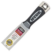 HYDE Pro Stainless 06108 Putty Knife, 1-1/2 in W Blade, Stainless Steel Blade, Cushion-Grip Handle