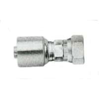 GATES MegaCrimp G25111-0808 Hose Coupling, 1/2-14, Crimp x JIC, Straight Angle, Steel, Zinc