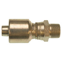 GATES MegaCrimp G25105-1212 Hose Coupling, 3/4-14, Crimp x NPTF, Straight Angle, Steel, Zinc