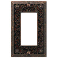 Amerelle 65RDB Wallplate, 4-1/2 in L, 2-13/16 in W, 1 -Gang, Metal, Bronze