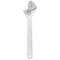 Vulcan JL15024 Adjustable Wrench, 24 in OAL, 2-7/16 in Jaw, Steel, Chrome, Tapered Handle