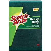 Scotch-Brite 228 Scour Pad, 6 in L, 3.8 in W, Green