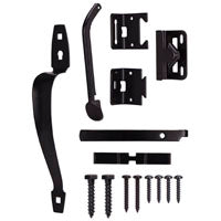 ProSource 33122PKB-PS Thumb Latch, 5/8 in Bolt Head, 6 in L Bolt, Steel, Powder-Coated