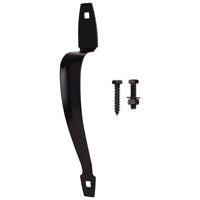 ProSource 33143PKB-PS Gate Door Pull, 1-1/4 in W, 10-3/8 in D, 1-3/4 in H, Steel, Powder-Coated