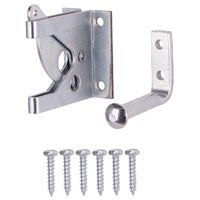 ProSource 33199ZCX-PS Gate Latch, 3/8 in Bolt Head, 2 in L Bolt, Steel, Zinc