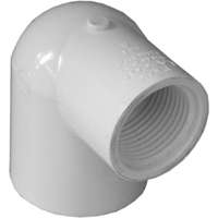 LASCO 407131BC Pipe Elbow, 1 x 3/4 in, Slip x FPT, 90 deg Angle, PVC, White, SCH 40 Schedule