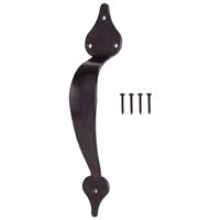 ProSource 33195PKS-PS Ornamental Gate Pull, Steel, Black, Black Powder-Coated, 5-Piece, For: Outdoor