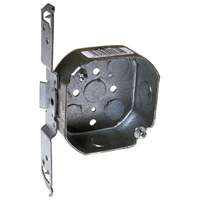 RACO 161 Octagonal Box, 4 in OAW, 1-1/2 in OAD, 7 in OAH, 8 -Knockout, Steel Housing Material