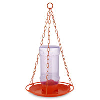 Perky-Pet 253 Jelly Feeder, 32 oz, 3-Port/Perch, Plastic, Orange, Hanging Mounting