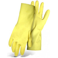 BOSS 958JXL Gloves, XL, 12 in L, Latex, Yellow