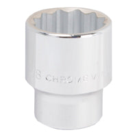 Vulcan MT-SS6044 Drive Socket, 1-3/8 in Socket, 3/4 in Drive, 12-Point, Chrome Vanadium Steel, Chrome