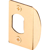 Defender Security E 2349 Door Strike, 2-1/4 in L, 1-7/16 in W, Steel, Brass