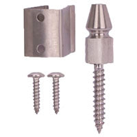 ProSource SH-S13-PS Acorn Holdback, 1-1/2 x 1 x 7/8 in, Silver, Screw Mounting