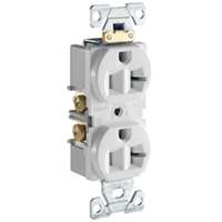 RECEPTACLE WHT 2POLE 20A/125V