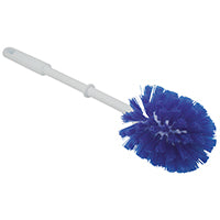 Quickie 304 Toilet Bowl Brush, Poly Fiber Bristle, Blue/White Bristle, White Handle