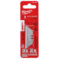 Milwaukee 48-22-1905 Utility Blade, 2-3/8 in L, Carbide Steel, 2-Point