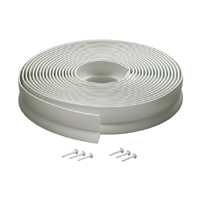 M-D 03822 Garage Door Seal, 1-3/4 in W, 1 in Thick, 30 ft L, Vinyl, White