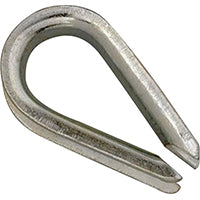 Campbell T7670639 Wire Rope Thimble, 5/16 in Dia Cable, Malleable Iron, Electro-Galvanized