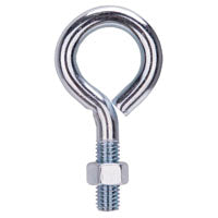 ProSource LR287 Eye Bolt, 12.5 mm Thread, Machine Thread, 1-3/8 in L Thread, 2-1/8 in Dia Eye, 630 lb Working Load, Zinc