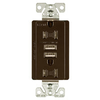 Arrow Hart TR7755RB-K-L Combination USB Receptacle, 2 -Pole, 3.1 A USB, 15 A Receptacle, 2 -USB Port