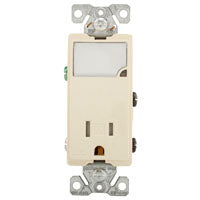 Eaton Cooper Wiring TR7735LA-BOX LED Wall Box Nightlight Combination, 1 -Pole, 15 A, 125 V, Light Almond