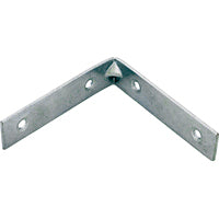 Prosource CB-Z06-013L Corner Brace, 6 in L, 6 in W, 1-1/8 in H, Steel, Zinc-Plated, 4.5 mm Thick Material