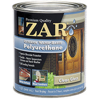 ZAR 32612 Polyurethane Paint, Gloss, Liquid, Amber, 1 qt, Can