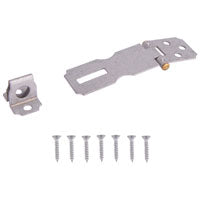 ProSource LR-130-BC3L-PS Safety Hasp, 2-1/2 in L, 2-1/2 in W, Steel, Galvanized, 9/32 Dia Shackle, Fixed Staple