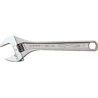 CHANNELLOCK WIDEAZZ Series 810W Adjustable Wrench, 10 in OAL, 1.38 in Jaw, Steel, Chrome, Plain-Grip Handle