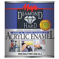 Majic Paints DiamondHard 8-1519 Series 8-1519-4 Enamel Paint, Gloss, Off-White, 0.5 pt Can