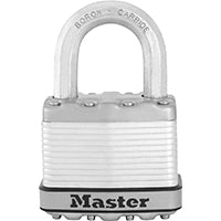 Master Lock Magnum Series M5XKAD Padlock, Keyed Different Key, 3/8 in Dia Shackle, 1 in H Shackle, Boron Carbide Shackle