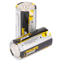 PowerZone LR14-2P-DB Battery, 1.5 V Battery, C Battery, Alkaline, Manganese Dioxide, Potassium Hydroxide and Zinc