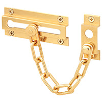 Defender Security U-9907 Chain Door Guard, Solid Brass, Polished Brass