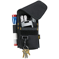 CLC Tool Works Series 1104 Multi-Purpose Tool Holder, 4-Pocket, Polyester, Black, 3 in W, 7-1/4 in H, 1 in D