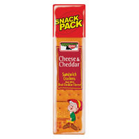 Keebler KCC12 Sandwich Crackers, Cheddar, Cheese Flavor, 1.8 oz