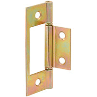 Prime-Line N 6656 Door Hinge, 1 in W Frame Leaf, 3 in H Frame Leaf, Steel, Brass