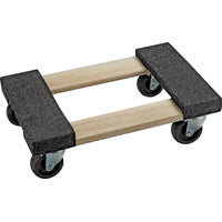 ProSource FD-1812 Furniture Dolly, 800 lbs, 18 in W Platform, 12 in D Platform, Hardwood Platform