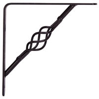 ProSource SB-013PS Decorative Shelf Bracket, 132 lb/Pair, 6 in L, 6 in H, Steel, Black