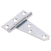 ProSource LTH-Z02-013L T-Hinge, Steel, Zinc, Fixed Pin, 180 deg Range of Motion, 8 (Pc) lb