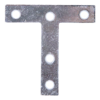 ProSource 22529ZCL T-Plate, 3 in L, 3 in W, 2 mm Thick, Steel, Zinc