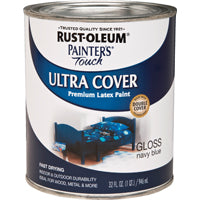 RUST-OLEUM PAINTER'S Touch 1922502 Brush-On Paint, Gloss, Navy Blue, 1 qt Can