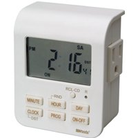 Woods 50009 Digital Timer, 15 A, 125 V, 1875 W, 3 -Outlet, 7 days Time Setting, 20 On/Off Cycles Per Day Cycle