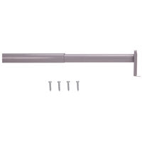 Prosource 21012ZCX-PS Adjustable Closet Rod, 18 to 30 in L, Steel, Silver