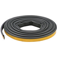 M-D 68668 Door Gasket, 1/2 in W, 1/4 in Thick, 20 ft L, Silicone, Black