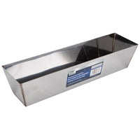 Vulcan C052253L Drywall Mud Pan, 120 cu-in Capacity, 14-1/4 in L Bottom, 2-3/4 in W Bottom, Stainless Steel