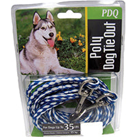 Boss Pet PDQ Q241500099 Pet Tie-Out Belt, Braided, 15 ft L Belt/Cable, Poly, For: Medium Dogs Up to 35 lb