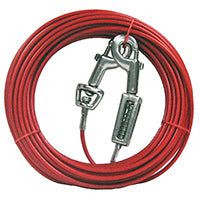 Boss Pet PDQ Q3530SPG99 Tie-Out with Spring, 30 ft L Belt/Cable, For: Large Dogs up to 60 lb